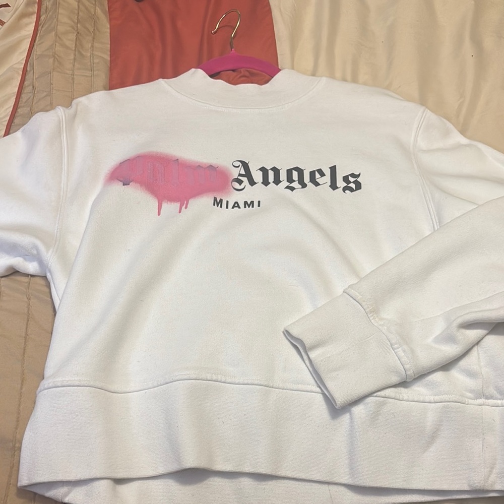 White and Pink Sweater by Palm Angels